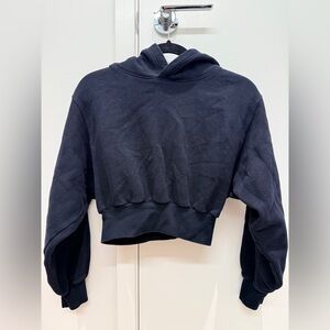 TNA Black Cropped Hoodie